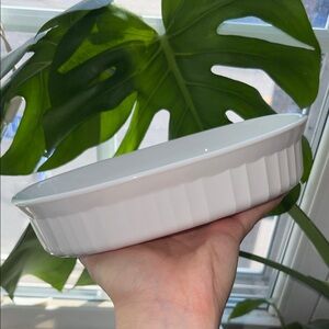 Vintage Corning Ware Classic White Ceramic Baking Dish 475mL